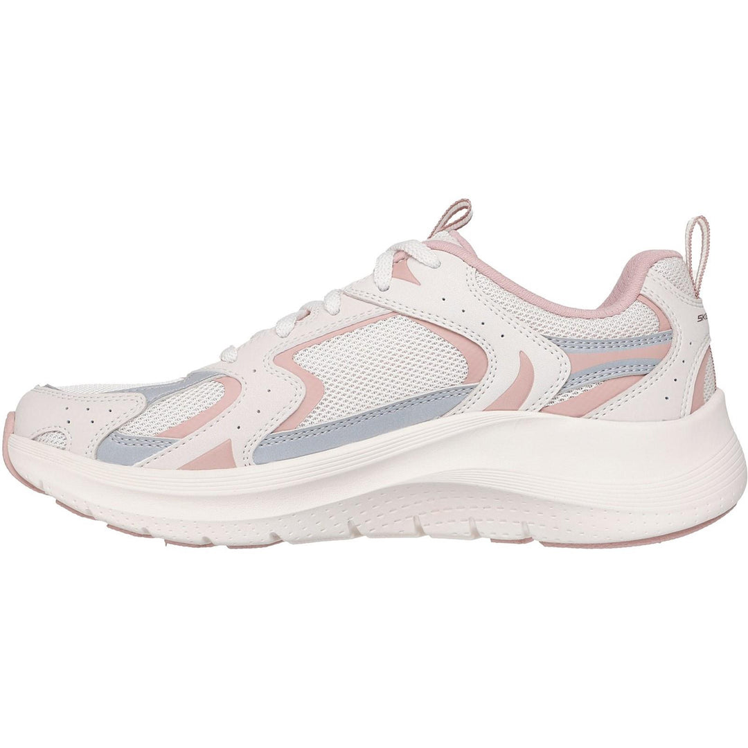 Women's Wide Fit Skechers 150332 Arch Fit 2.0 Vintage Luxe Trainers in Black/Rose Gold - Image 8