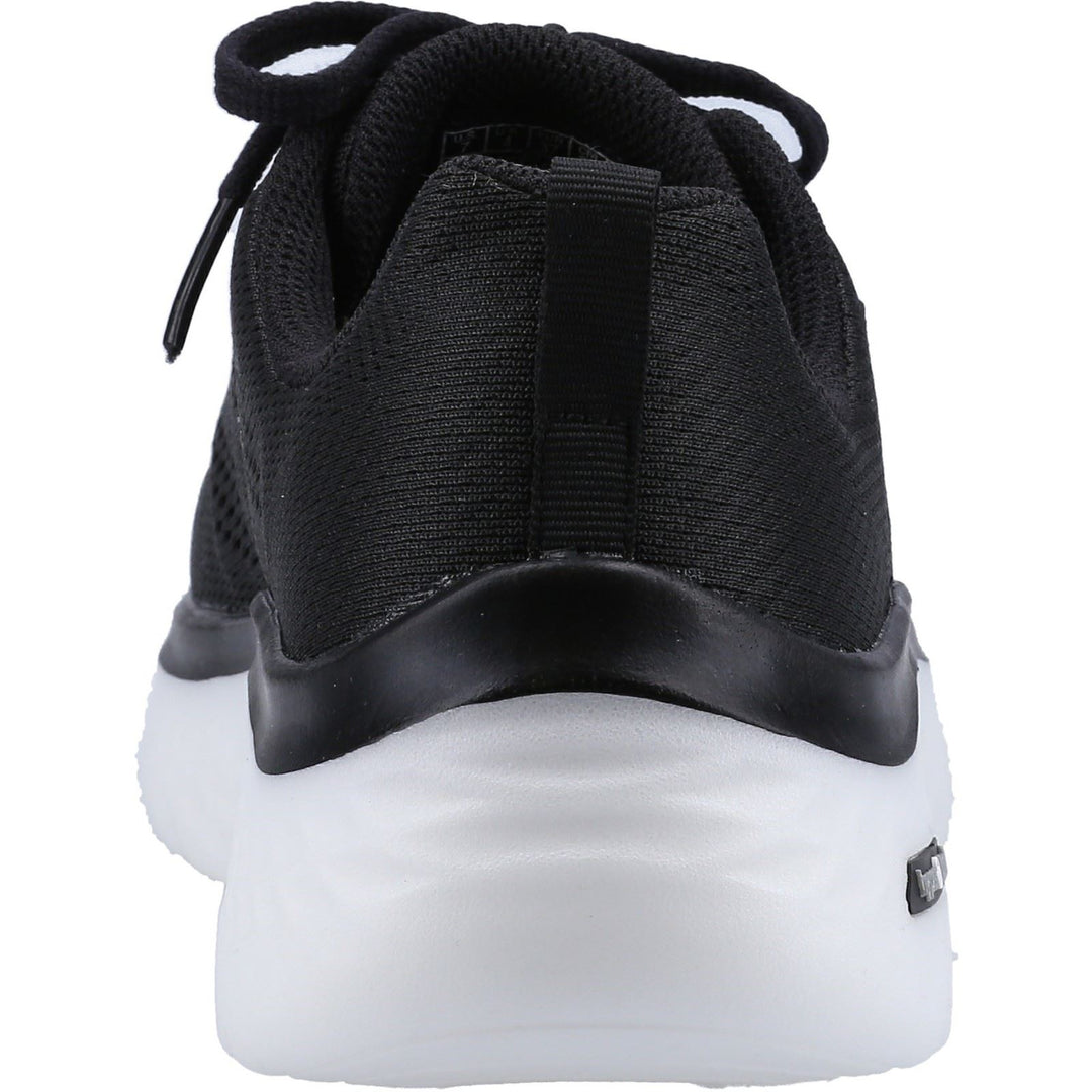 Women's Wide Fit Skechers 124578 GO walk Hyper Burst Trainers - Black/White in Black/White - Image 6