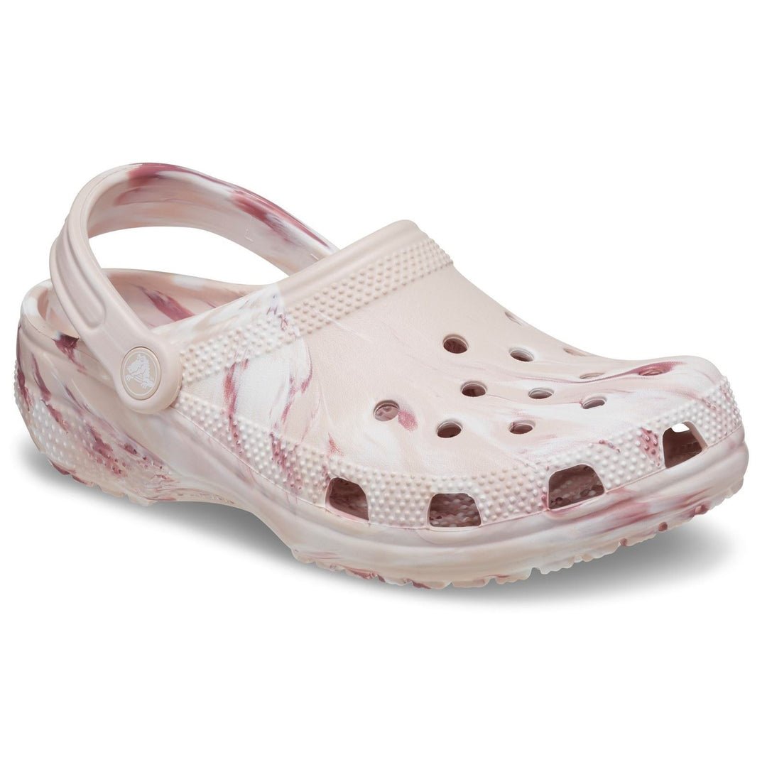 Women's Crocs 206867 Classic Marbled Clog Sandals in Bone/Multi - Image 11