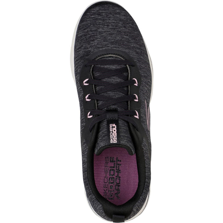 Women's Wide Fit Skechers Go Golf Walk 5 Trainers in Black/White - Image 1