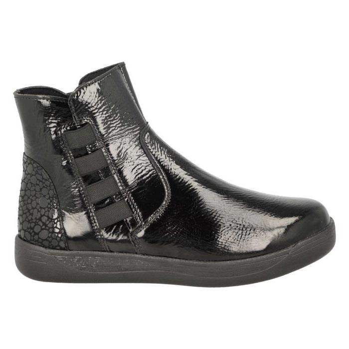 Women's Wide Fit DB Delphine Boots in Black Leather - Image 1