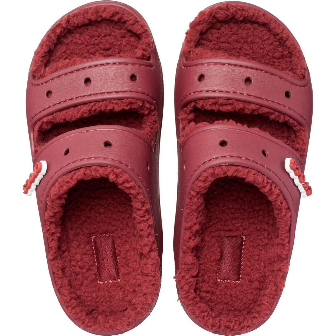 Women's Crocs 207446 Classic Cozzzy Sandals in Garnet - Image 5