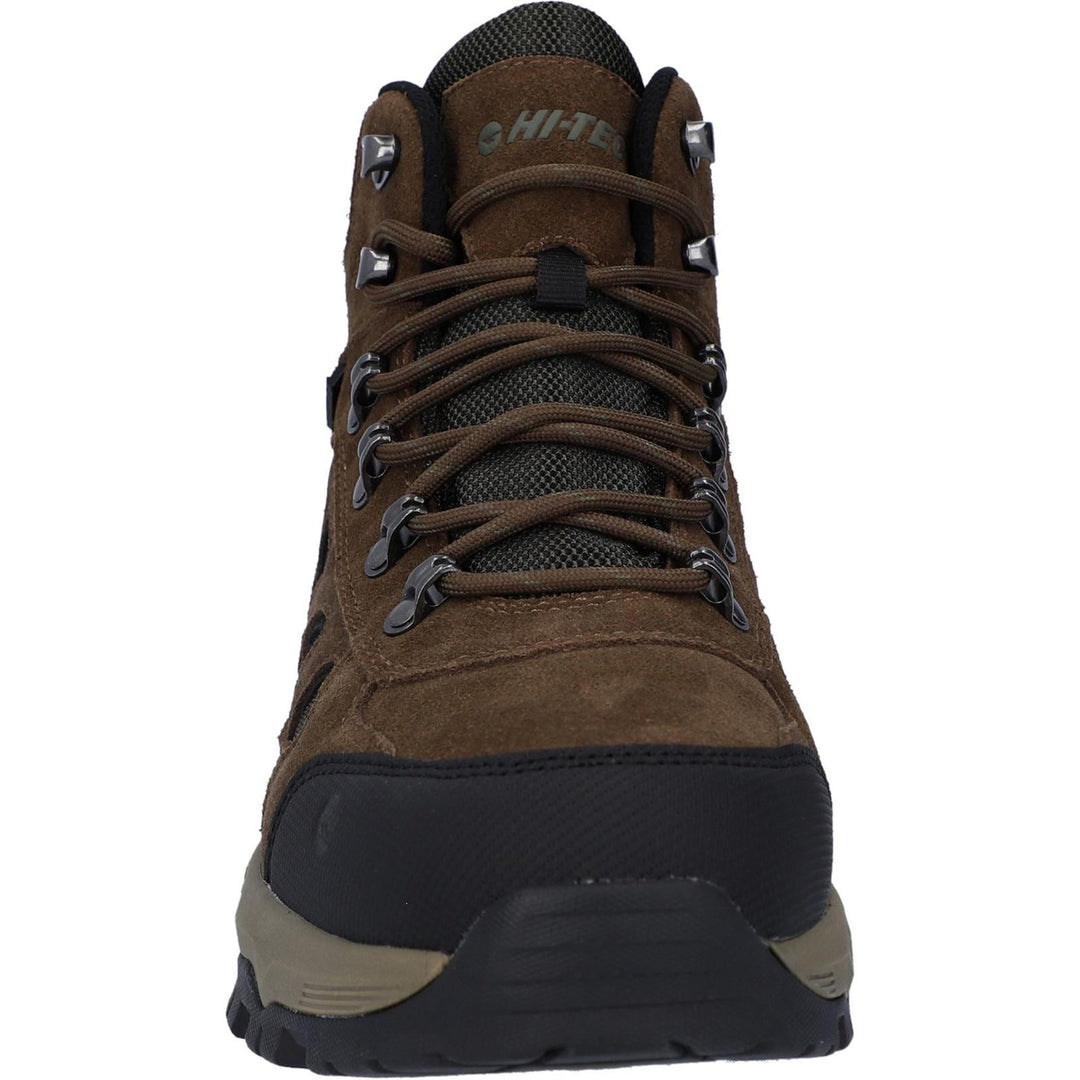 Men's Wide Fit Hi-Tec Bandera Expedition Mid Hiking Waterproof Boots in Smokey Brown/Khaki - Image 5