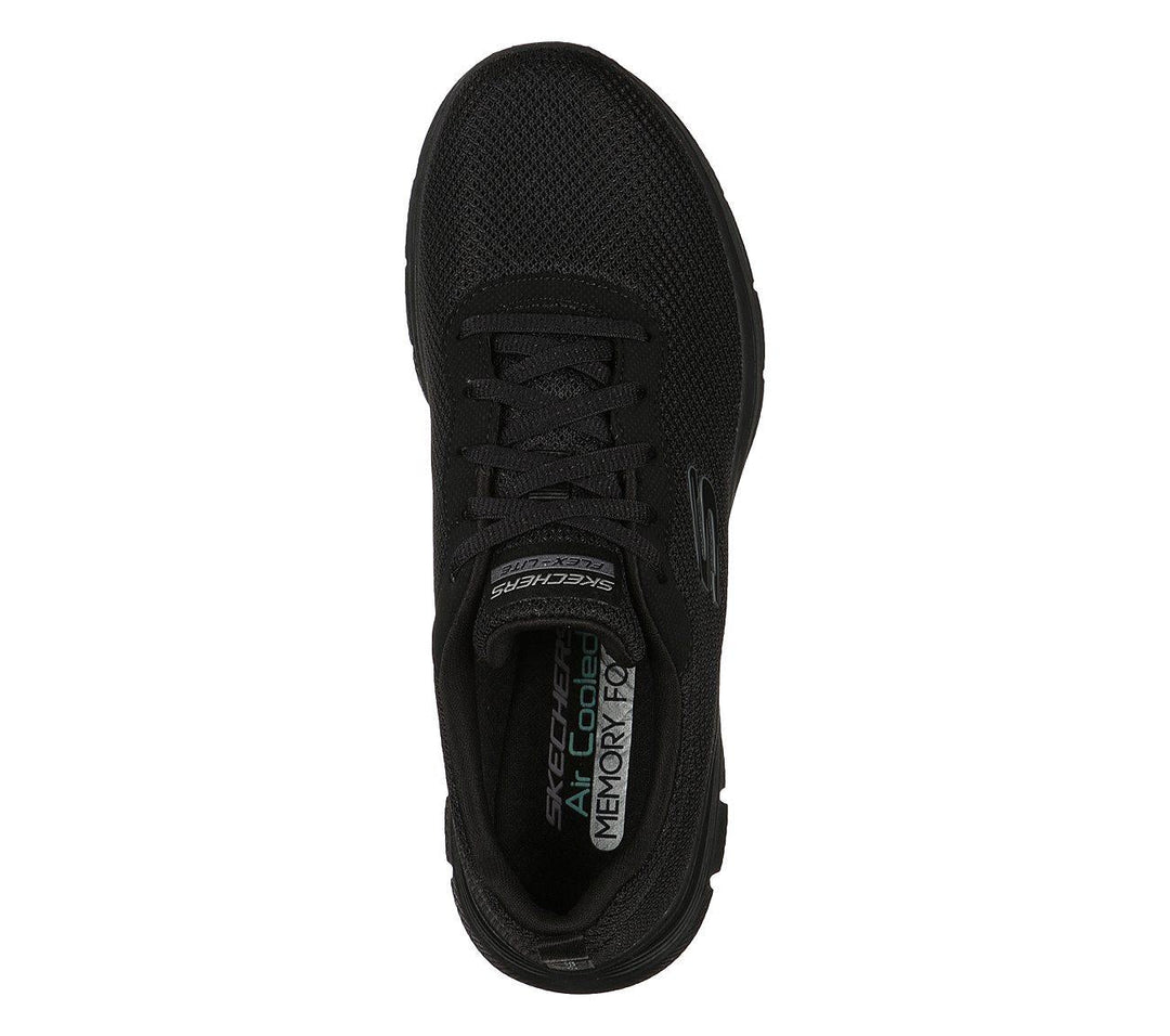 Womens Wide Fit Skechers Flex Appeal 4.0 - 149303 Walking Trainers - Black in Black - Image 5