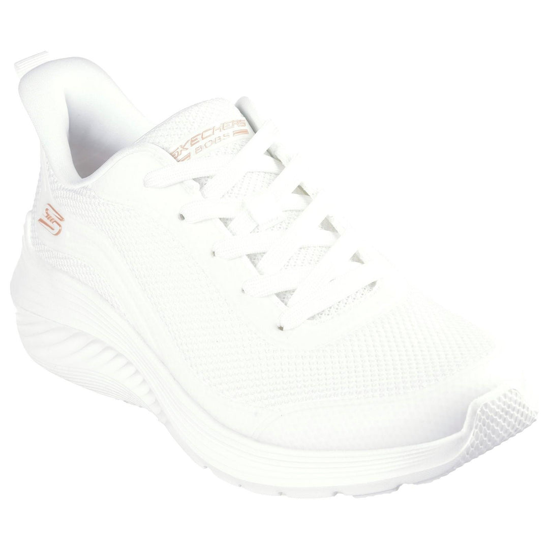 Women's Wide Fit Skechers 117483 Bobs Sport Squad Waves Still Wading Trainers in Black - Image 7
