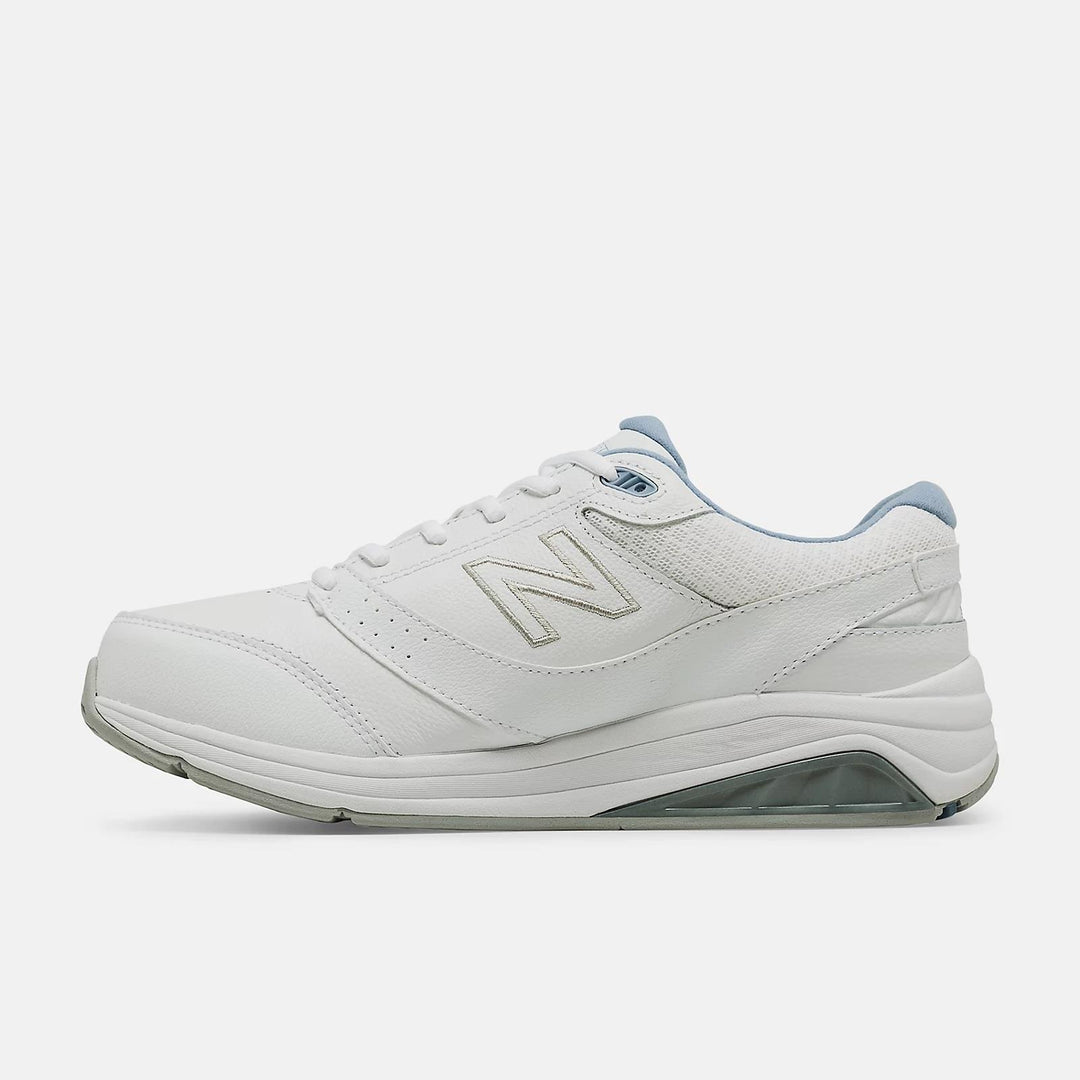 Women's Wide Fit New Balance WW928WB3 Walking Rollbar Stability Trainers in White - Image 3