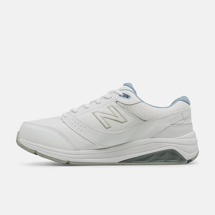 Women's Wide Fit New Balance WW928WB3 Walking Rollbar Stability Trainers in White - Image 1