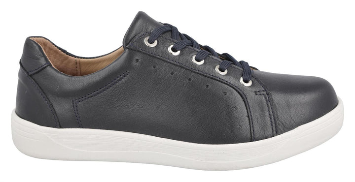 Womens Wide Fit DB Sinead Shoes in Black Leather - Image 1