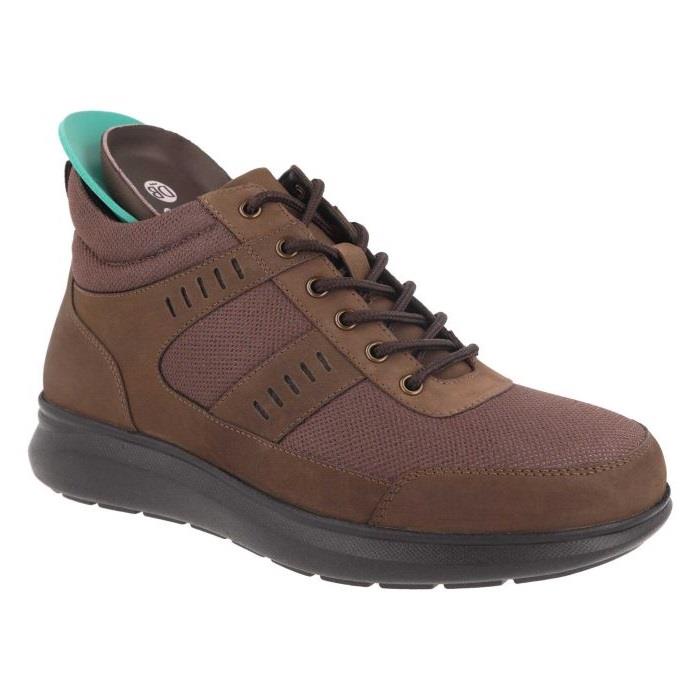 Men's Wide Fit DB Alistaire Trainers in Black Nubuck / Black Mesh - Image 11
