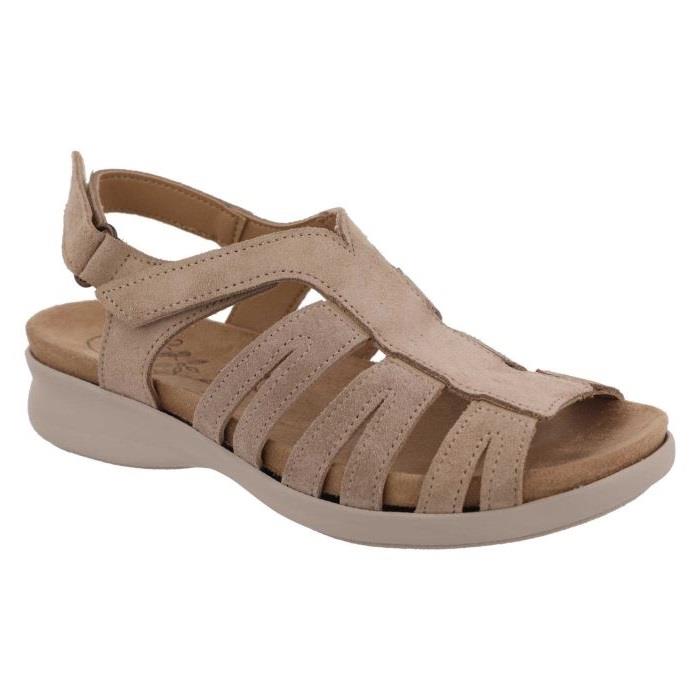 Women's Wide Fit DB Treasure Sandals in Sky Blue Leather - Image 7