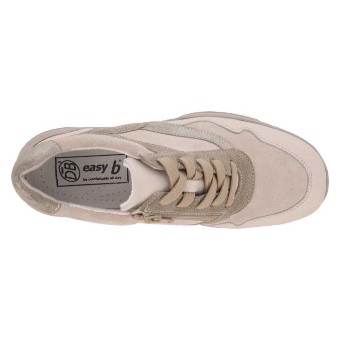 Women's Wide Fit DB Watercress Trainers in Navy Leather / Suede - Image 1