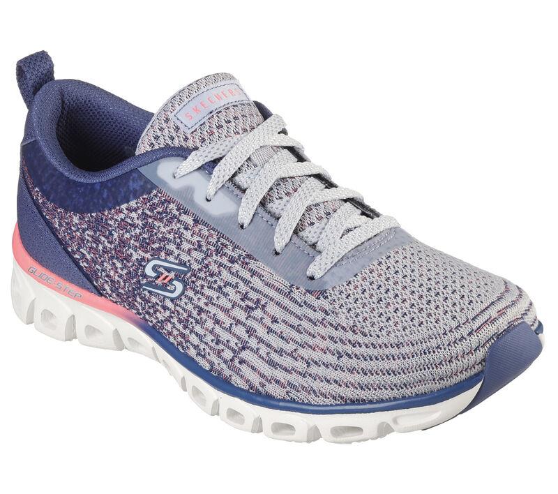 Women's Wide Fit Skechers 104325 Glide Step Sport - Head Start Trainers in Slate - Image 8