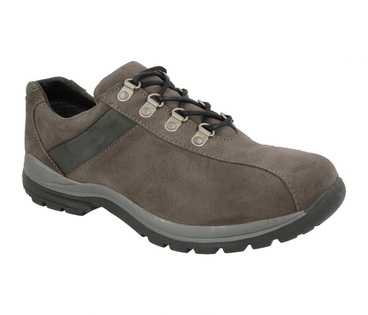 Womens Wide Fit DB Utah Waterproof Hiking Shoes in Brown suede - Image 1