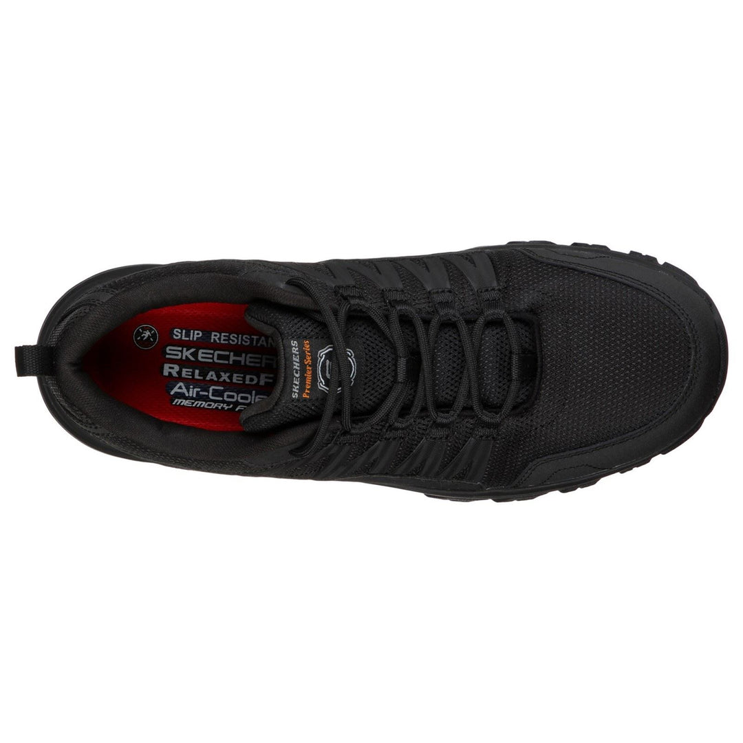 Men's Wide Fit Skechers 200000EC Fannter Occupational Trainers in Black - Image 6
