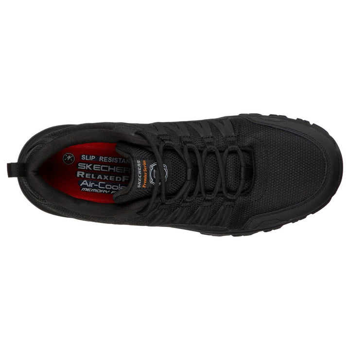 Men's Wide Fit Skechers 200000EC Fannter Occupational Trainers in Black - Image 1