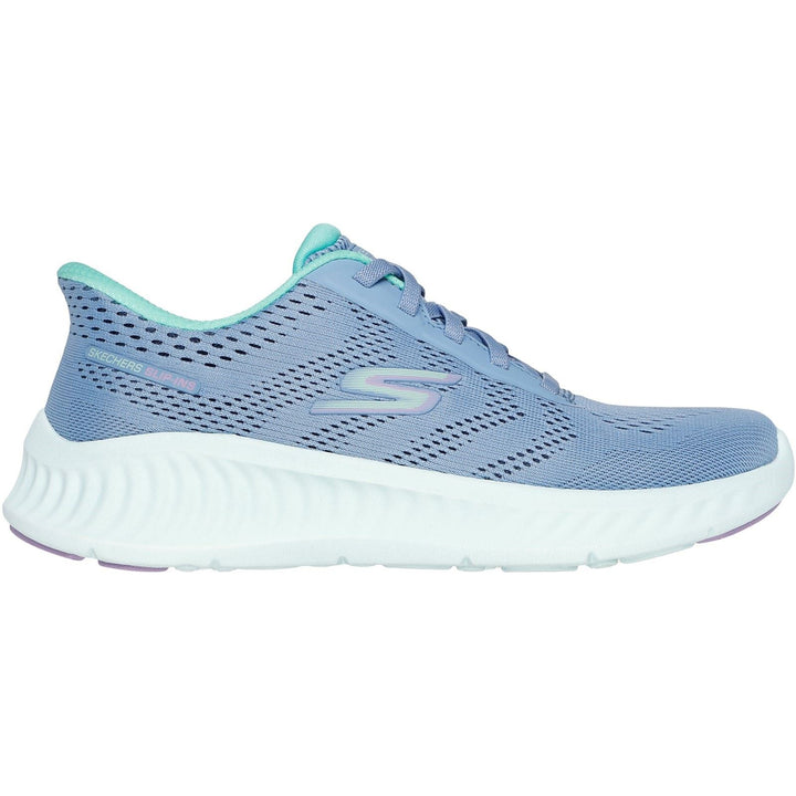 Women's Wide Fit Skechers 125643 Slip-ins Go Walk Now Khloe Trainers in Blue/Green - Image 1