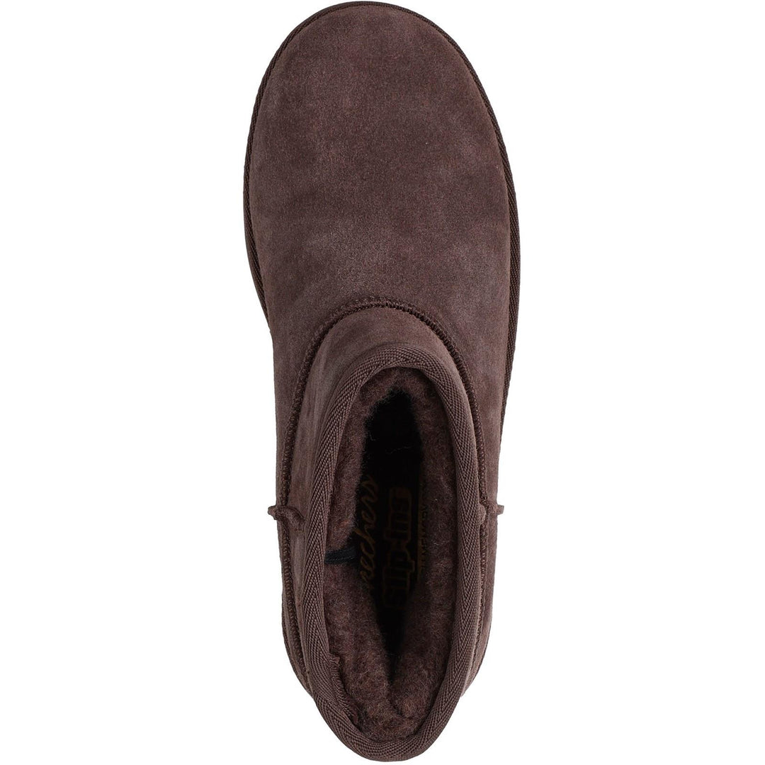 Women's Wide Fit Skechers 169143 Slip-ins Keep Cozy Boots in Black - Image 10