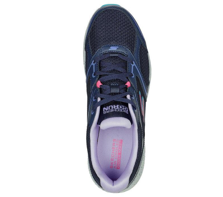 Women's Wide Fit Skechers 128285 Go Run Consistent Vivid Horizon Trainers in Navy/Lavender - Image 1