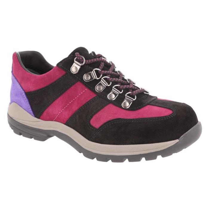 Women's Wide Fit DB Anais Walking Trainers in Black / Multi Suede - Image 3