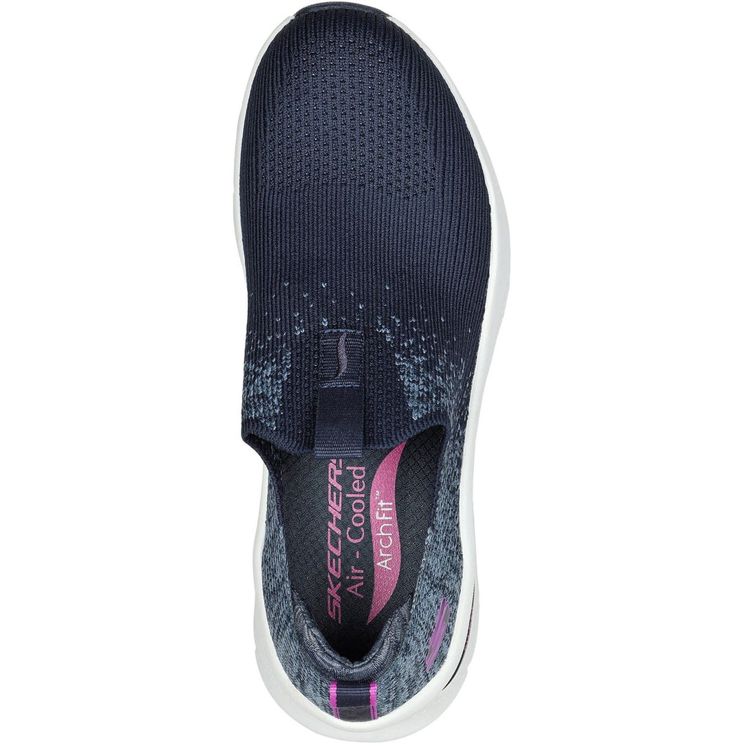 Women's Wide Fit Skechers 149684 Arch Fit D'Lux Key Journey Trainers in Navy - Image 4