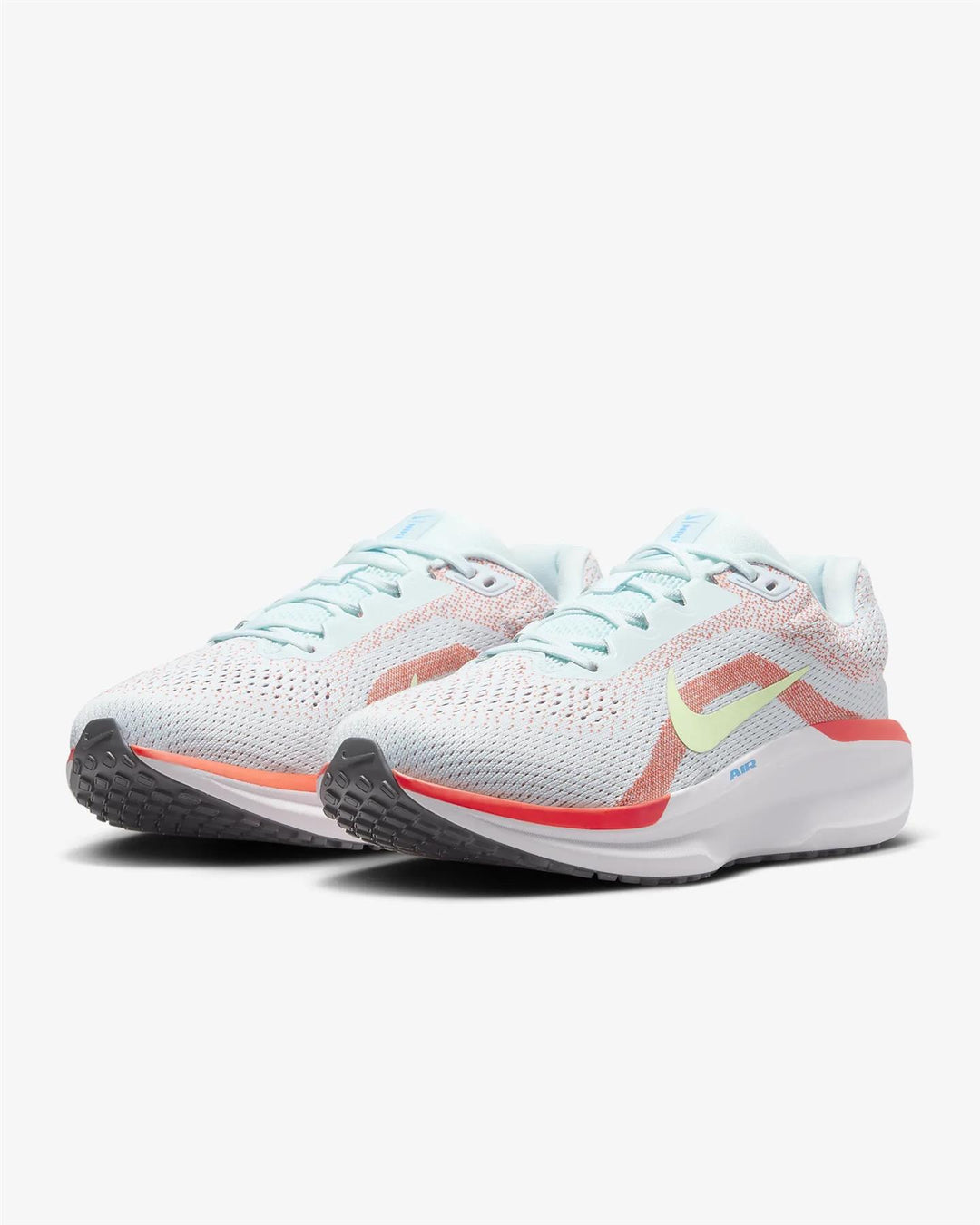 Women's Wide Fit Nike FQ8794-402 Winflo 11 Trainers in Blue Barely Volt - Image 4