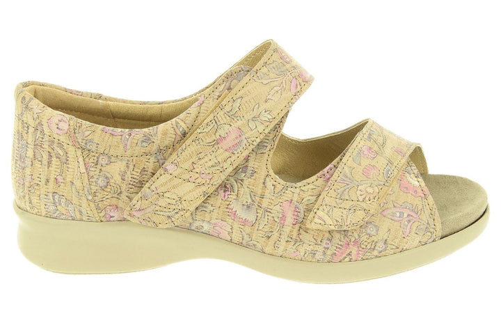 Womens Wide Fit DB Eider Sandals in Navy Print Nubuck - Image 1