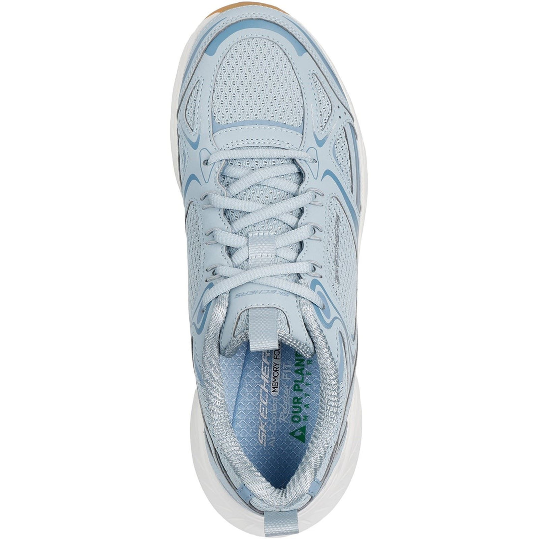 Women's Relaxed Fit Skechers 150475 Edgeride Silver Eclipse Trainers in Pink - Image 11