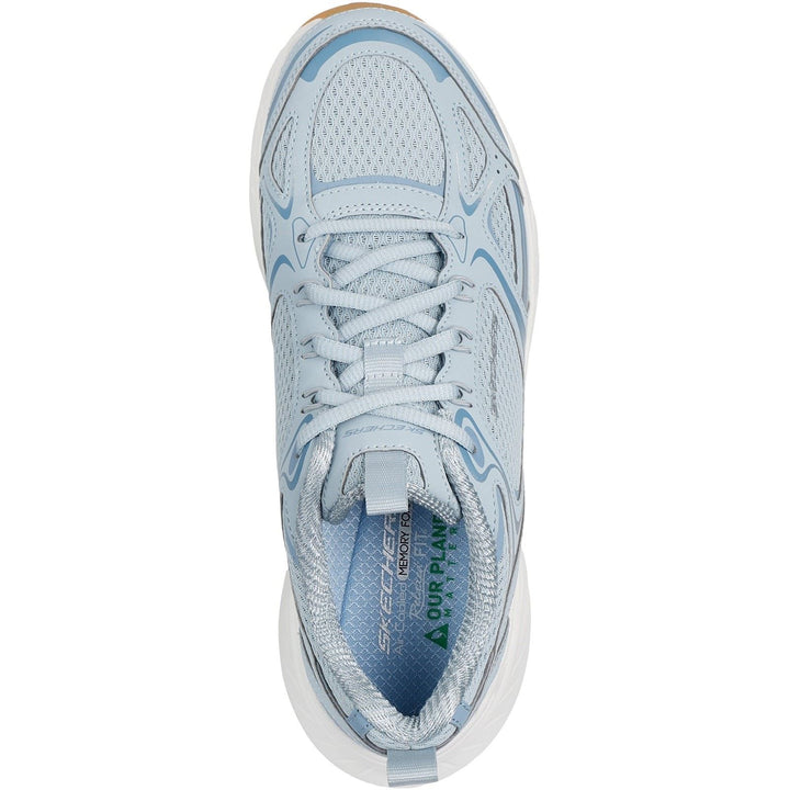 Women's Relaxed Fit Skechers 150475 Edgeride Silver Eclipse Trainers in Pink - Image 1