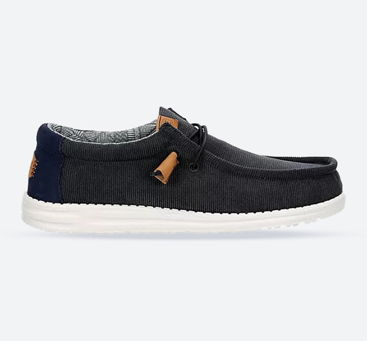 Men's Heydude 40163 Wally Corduroy Classic Slip On Shoes - Navy in Navy - Image 1