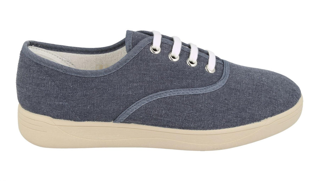 Womens Wide Fit DB Banff Shoes in Navy - Image 2