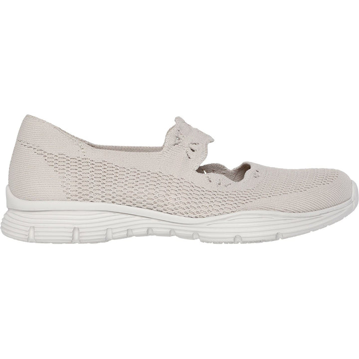 Women's Wide Fit Skechers 159078 Seager Cute N' Coy Shoes in Natural - Image 1