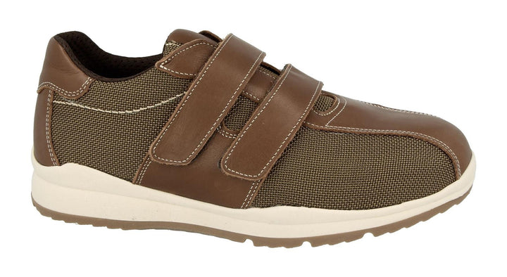Mens Wide Fit DB Logan Shoes in Tan - Image 1