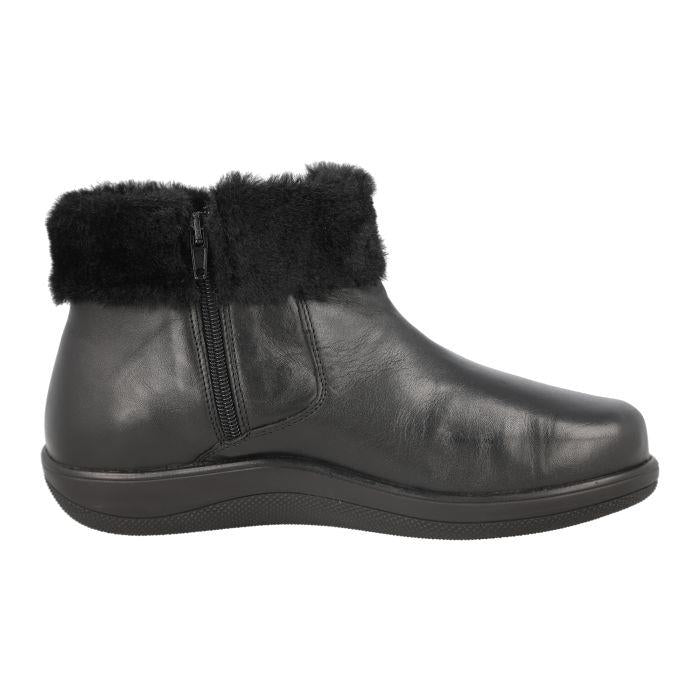 Women's Wide Fit DB Ludlow Boots in Black Leather - Image 4