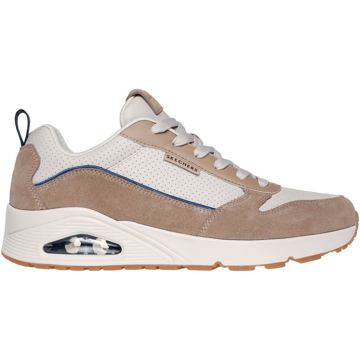 Men's Wide Fit Skechers 183011 Uno Stacre 2.0 Trainers in Sand - Image 1