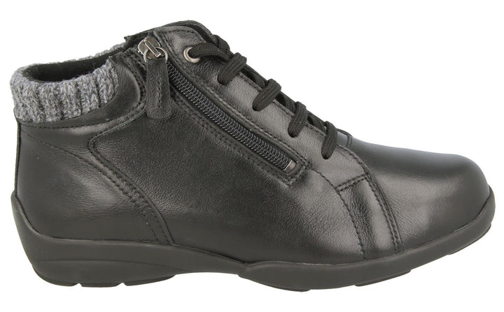 Womens Wide Fit DB Andes Boots in Black - Image 1