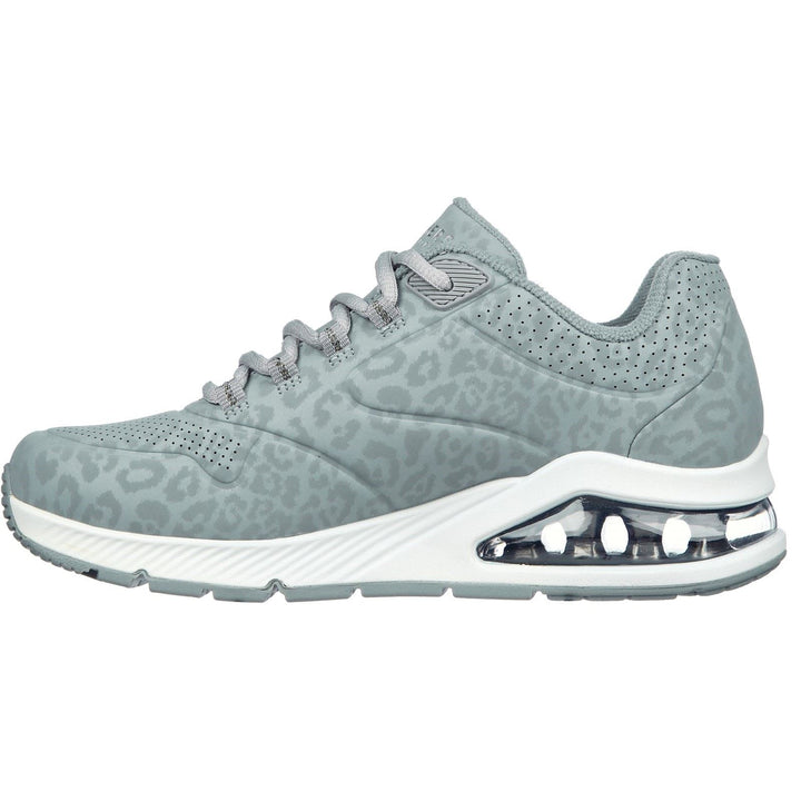 Women's Wide Fit Skechers 155642 Uno 2 In Kat Neato Trainers in Grey - Image 1