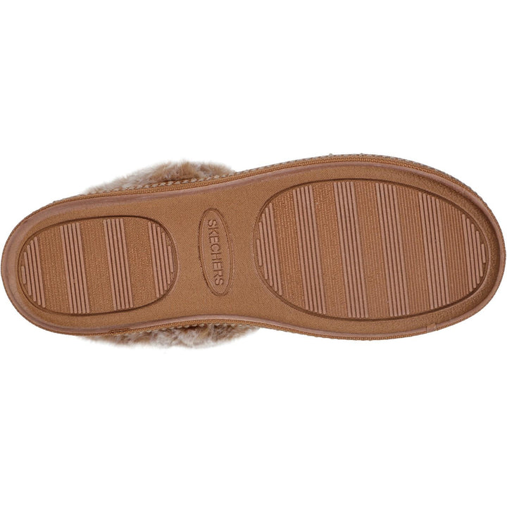 Women's Wide Fit Skechers Cozy 167219 Campfire Fresh Toast Slippers in Chestnut - Image 1
