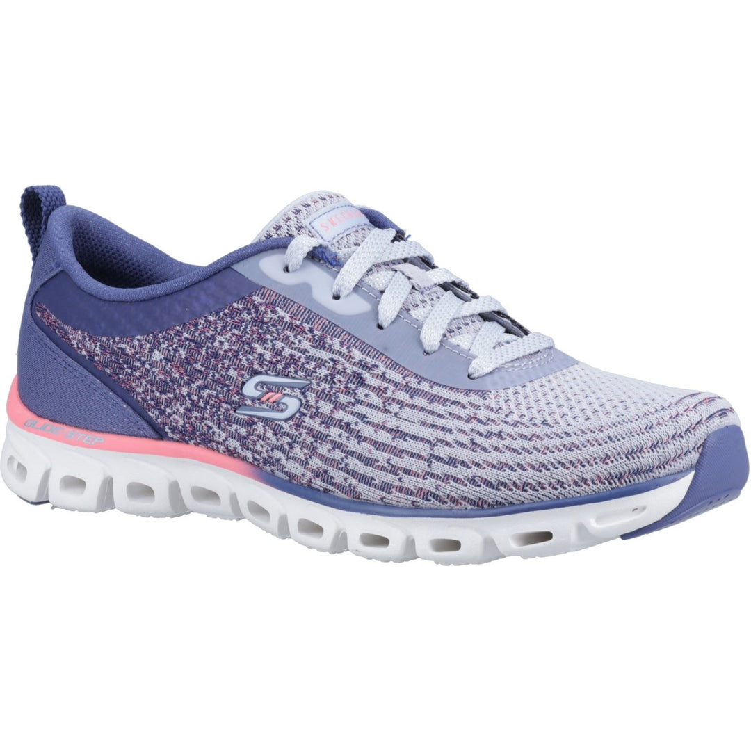 Women's Wide Fit Skechers 104325 Glide-Step Head Start Trainers in Slate - Image 3