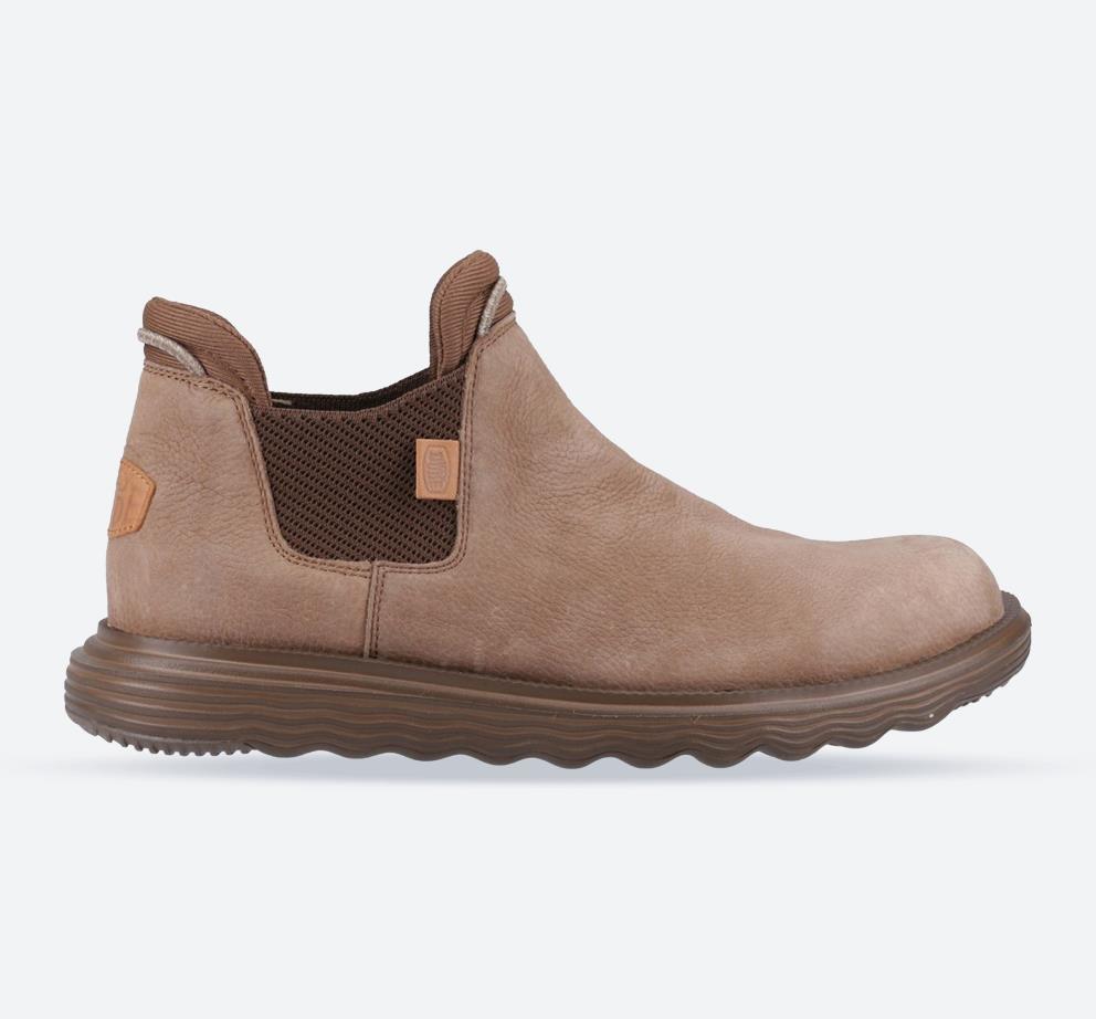 Men's Heydude  Branson Classic Slip On Boots in Brown - Image 1