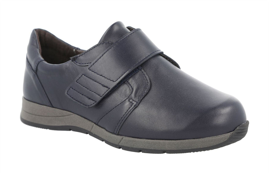 Women's Wide Fit DB Rail Shoes in Black Stretch Leather - Image 8