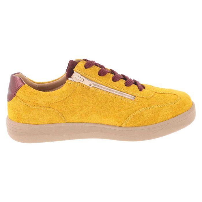 Women's Wide Fit DB Hannah Lace Up Trainers in Black Suede - Image 1
