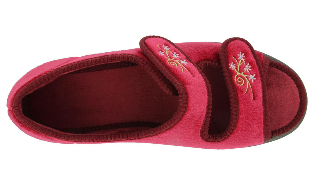 Womens Wide Fit DB Ace 2 Slippers in Black - Image 12