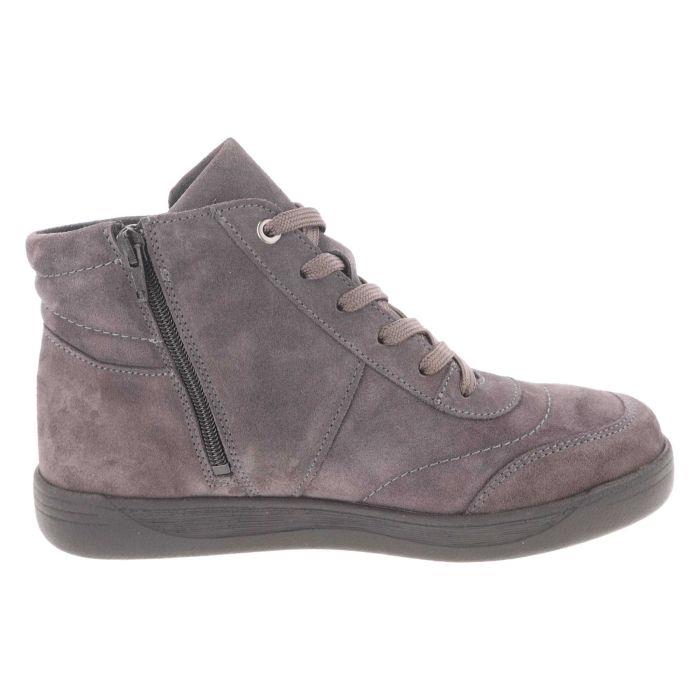 Women's Wide DB Fit Amber Ankle Zip Boots in Grey Suede - Image 8