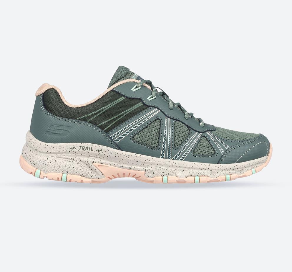 Women's Wide Fit Skechers 180018 Hillcrest Ridge Trainers in Olive - Image 1