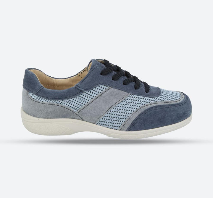 Women's Wide Fit DB Echo Canvas Trainers in Black - Image 1