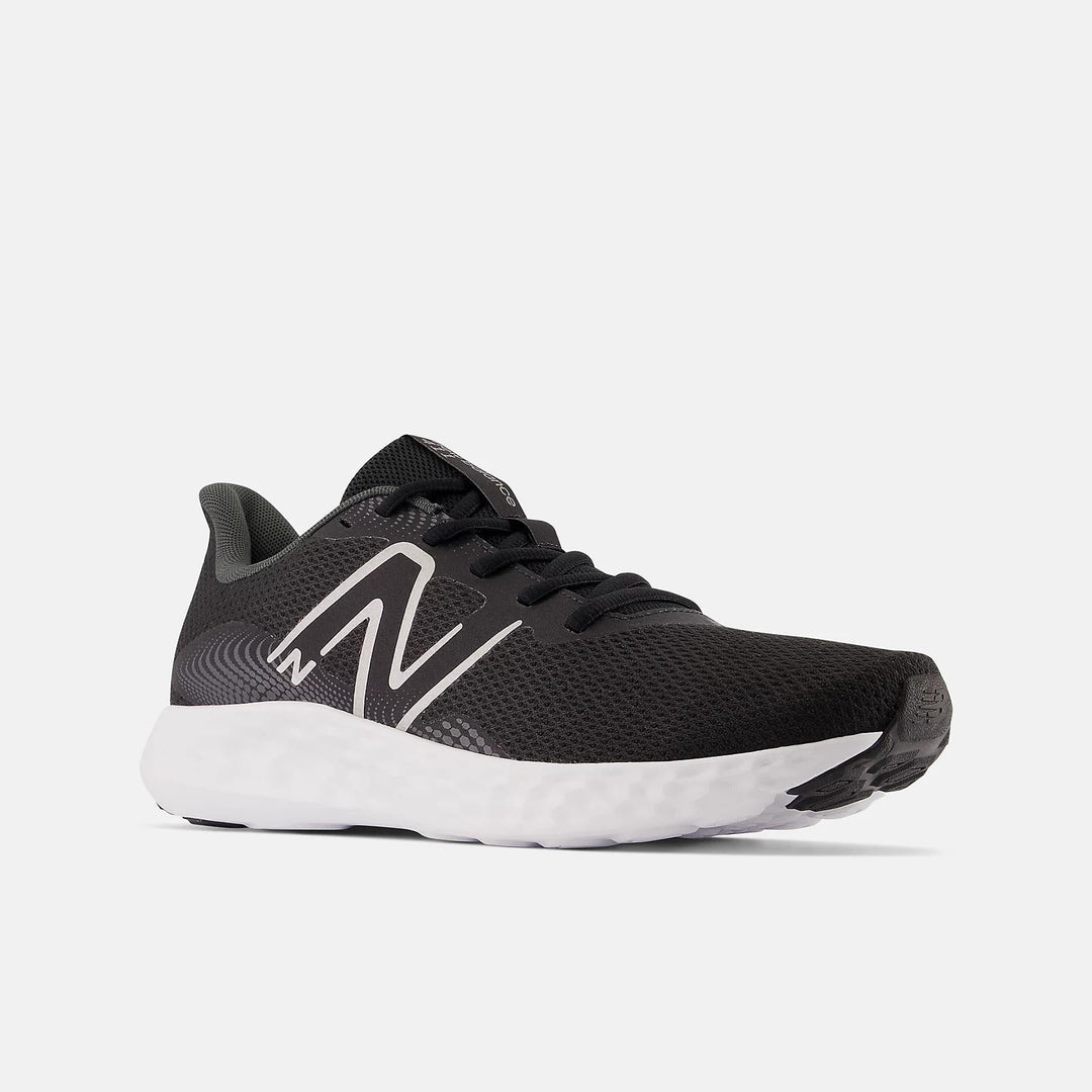 Women's Wide Fit New Balance M411LB3 Walking and Running Trainers - Black/White in Black/White - Image 5