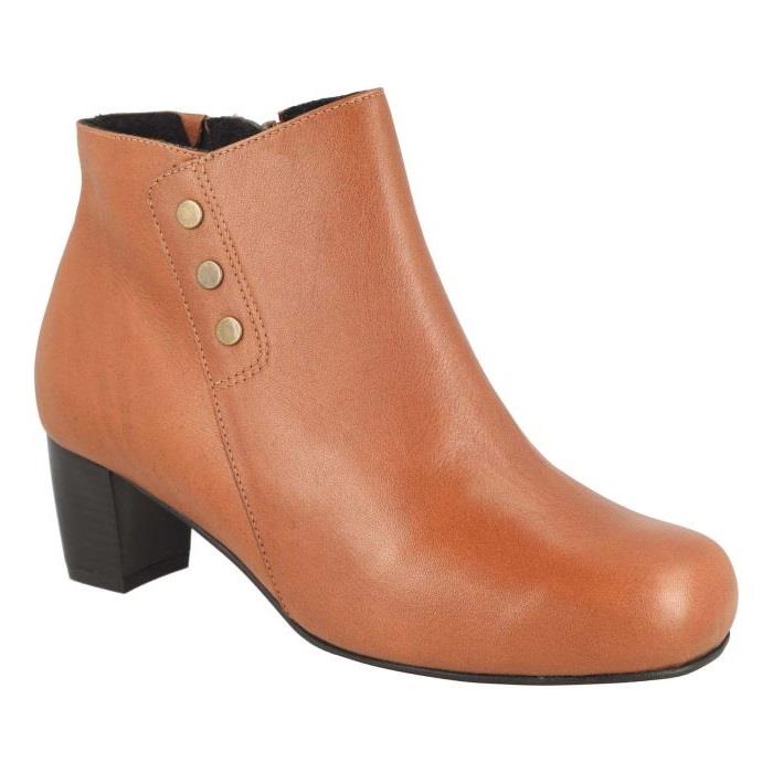 Women's Wide Fit DB Jeannie Heeled Boots in Black Nappa Leather - Image 12