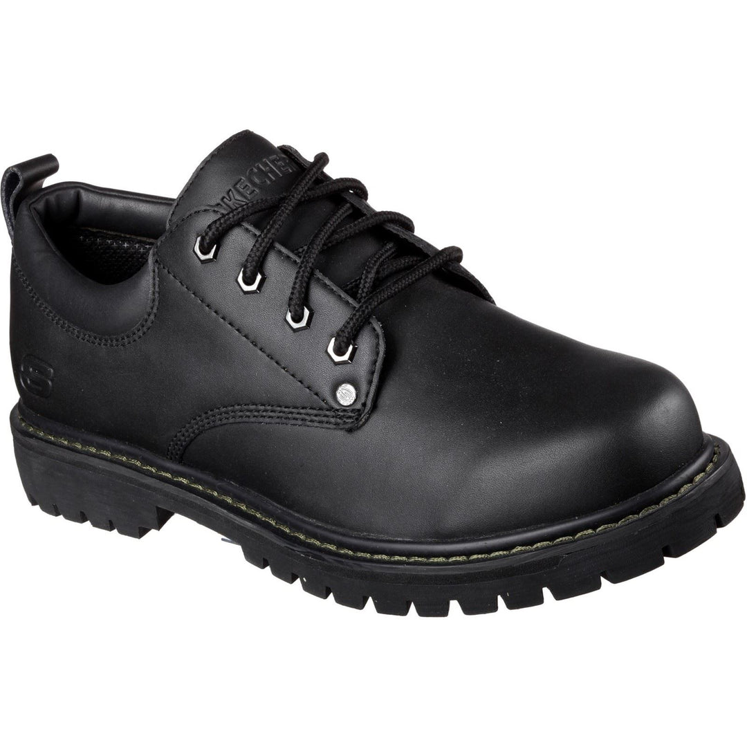 Men's Wide Fit Skechers 6618 Tom Cats Lace Up Shoes - Black in Black - Image 3