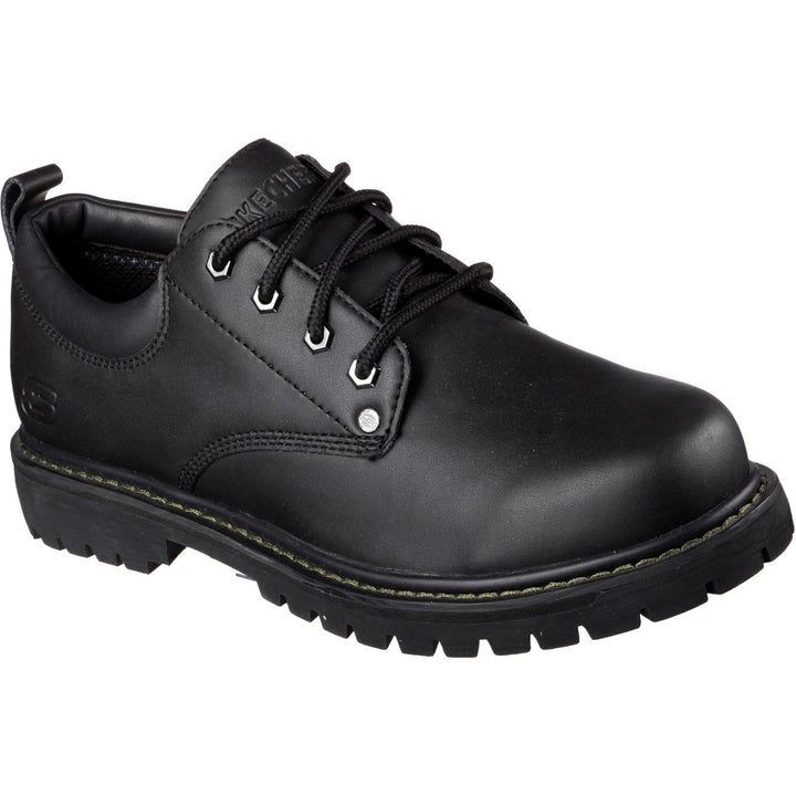 Men's Wide Fit Skechers 6618 Tom Cats Lace Up Shoes - Black in Black - Image 1