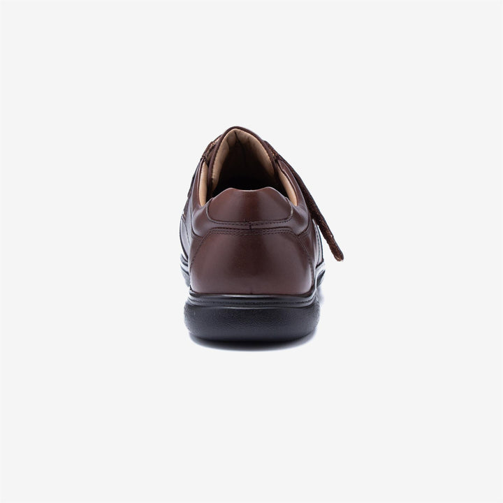 Mens Wide Fit Tredd Well Phoenix Velcro Shoes in Brown - Image 1